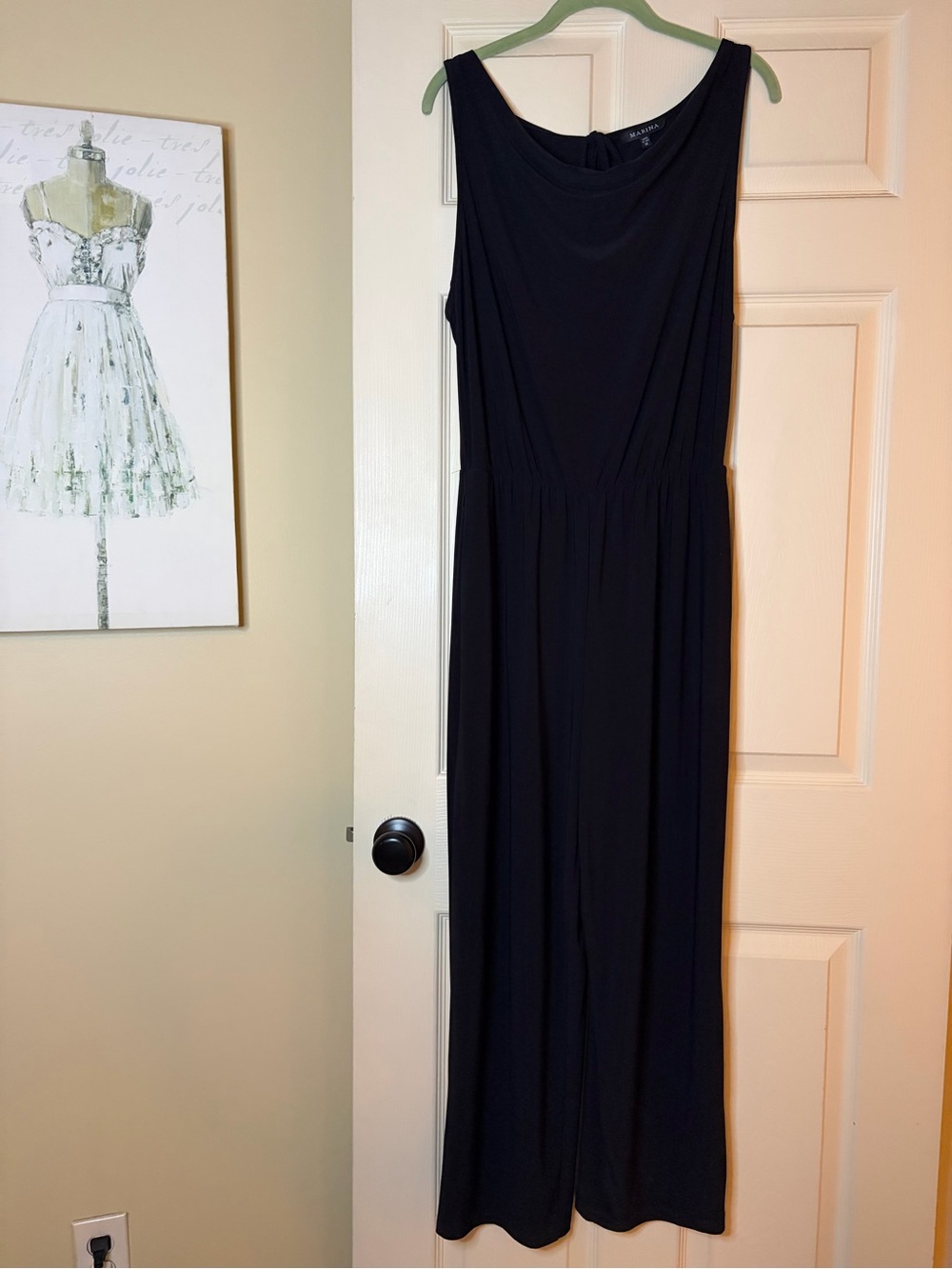 MARINA Black Sleeveless Maxi Dress